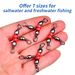 Japanese Style New Splitter 8-Shaped Ring Red Bead Three-Prong Swivel Sea Connector Outdoor Fishing Accessories_desvips.com