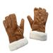 Super Warm Chestnut Color Autumn Winter Fingerless Outdoor Lamb Wool Suede Thickened Versatile Cold-Proof Cute Korean_desvips.com