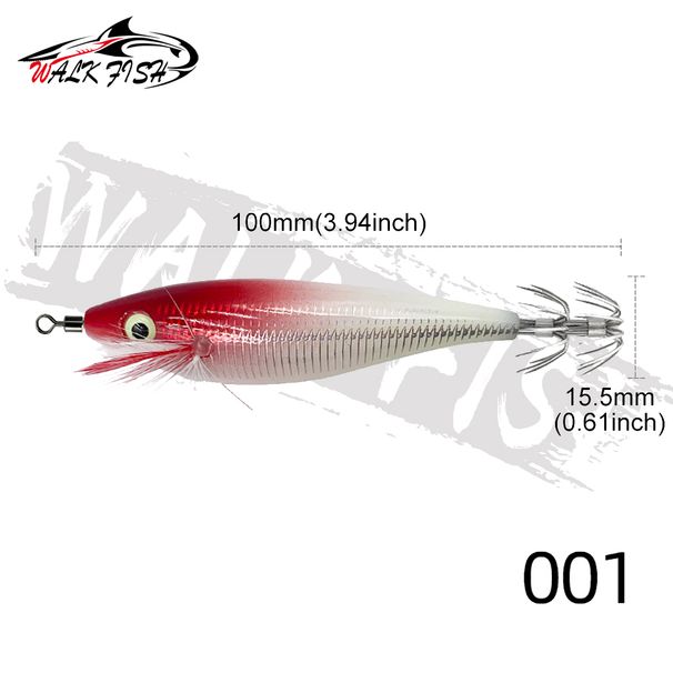 WALK FISH 3Pcs 10g/10cm Shrimp Fishing Lure Squid Jig Prawn Luminous Artificial Spinner Lure Cuttlefish Octopus Fishing Tackle_desvips.com