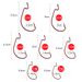 7316 Crank Hook Wide Gape Red Fishhook 2#—5/0#Single Red Electroplated Crank Hook For Sea Fishing Texas Rig_desvips.com