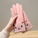 Thermal Velvet Warm Gloves For Women Winter Fleece Lined Thickened Cute Student Korean Style Outdoor Cycling Driving_desvips.com