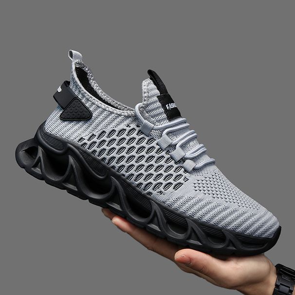 Fashion Outdoor Men Breathable Classic Running Sneakers Comfortable Mesh Slip On Walking Shoes Tenis Masculino_desvips.com
