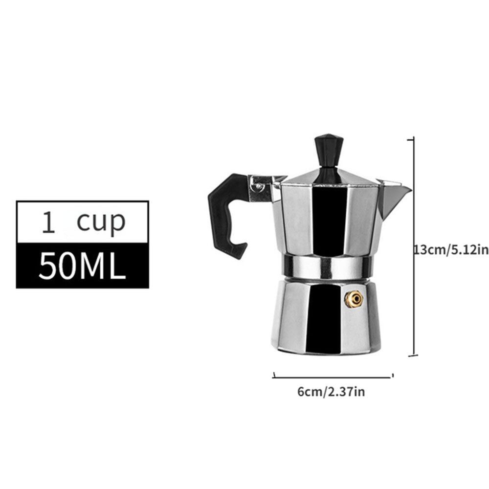 Aluminum Coffee Kettle Household Italian Octagonal Moka Coffee Tea Pot Office Home Travel Outdoor Camping Tableware Equipment_desvips.com