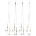 Steel Wire Finished Sub-line Double Set Anti-tangle Pre-tied Anti-bite Swivel Rotating Fish Hook For Catching White_desvips.com