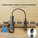 4025 Outdoor Metal LED 1200 Lumens Waterproof Shockproof With Slide Rail Flashing Strong Light Rat Tail Tactical Flashlight_desvips.com