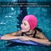 Adult Children's Swimming Cap Silicone Waterproof Men's And Women's Water Drop Cap Flat Cap Printed Long Hair Ear Protection Large Swimming Cap_desvips.com