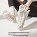 Women's Autumn Winter Mid-Calf Toe Yoga Socks - Non-Slip Combed Cotton Solid Color Compression Toe Socks For Pilates_desvips.com