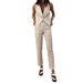 Women's new fashionable temperament simple vest suit long suit pants_desvips.com