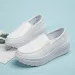 Women's Spring Genuine Leather Soft Outsole Work Female Black Swing Woman Plus Size Wedges Single Shoes_desvips.com