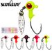 Jig Head Set Soft Bait Weighted Anti-Hooking Lure Hook 1.4g 1.6g 3g Fishing Hooks 25 Pieces Pack_desvips.com