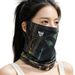 Ice Silk Sunscreen Face Mask For Women, Outdoor Mask, Sunshade, Breathable Face Covering, Veil, Ear-hanging Sports Headscarf For Cycling_desvips.com