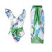 New One-piece Triangle Swimsuit For Women With Floral Slimming Chiffon Long Skirt Beach Bikini_desvips.com