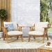 Christopher Knight Home Arcola Outdoor Club Chair With Cushion - Acacia Wood - Teak/Beige (Set Of 2)_desvips.com
