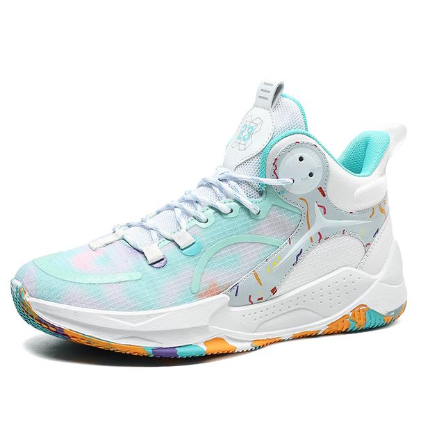 New Basketball Men Fluorescent Trendy Practical Youth Student Sneakers Cement Floor Sports Shoes_desvips.com