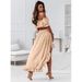 Women's Clothing new one-shoulder ruffle skirt suit casual irregular short-sleeved two-piece suit_desvips.com