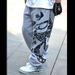 urban streetwear sweatpants – oversized letter print joggers for men (black/white)_desvips.com