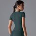 Women's Quick Drying Short Sleeve T-Shirt Yoga Wear Sports Cover up Top for Outdoor Running Training Fitness_desvips.com