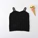 Girls' Knitted Camisole With Hollow-out Design, Summer Girls' Tank Top, Baby Children's Clothing, Available For Douyin_desvips.com