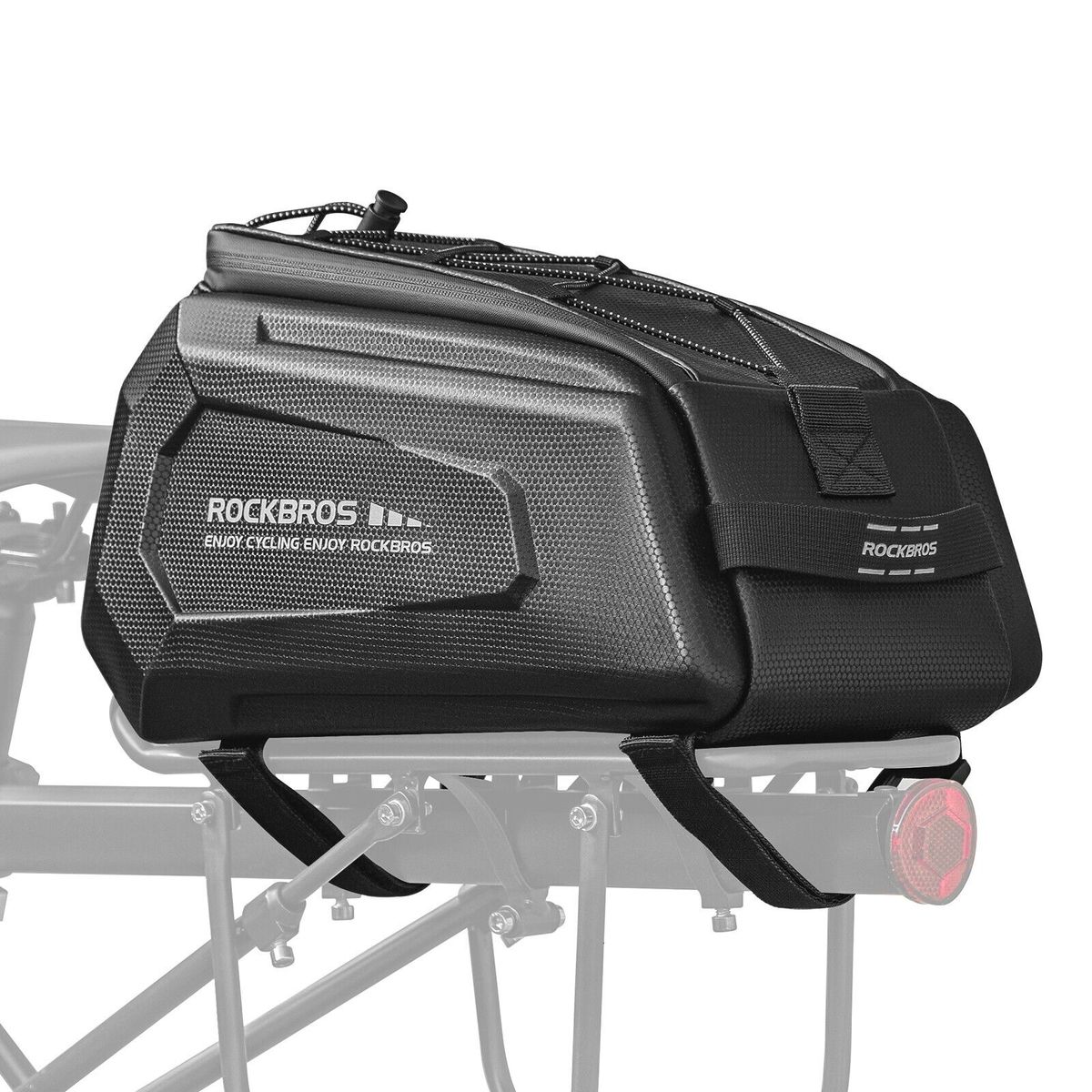 ROCKBROS Bicycle Luggage Bag Rear Saddle Bag Panniers with Rain Cover 9L_desvips.com