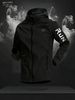 Men's Milano Italia Lightweight Hooded Running Windbreaker Jacket, Full Zip Up Waterproof Casual Sports Coat With "RUN"_desvips.com