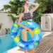 Outdoor Water Recreation Backrest With Handle Leaf Double Color Adult Underarm Ring PVC Thickened Anti Rollover Swimming Ring_desvips.com