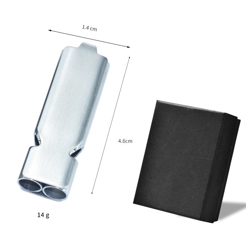 Three-Tube Titanium Alloy Outdoor Camping Survival Dual-Hole Loud Whistle Portable Tool EDC_desvips.com