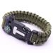 (No Flint) Outdoor Survival Umbrella Rope SOS Emergency Rescue Bracelet Compass Sport Tactical Whistle Bracelets_desvips.com