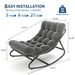 IDEALHOUSE Outdoor Rocking Chair With Metal Frame, Adjustable Papasan Rocker, Waterproof Comfy Cushion, 450lbs Capacity, For Patio, Porch, Garden, Liv_desvips.com