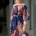 Women's Clothing Two piece Summer New Casual Printed Off shoulder Wide leg Pants Set_desvips.com