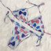 Letter Tie Triangle BIKINI Two-Piece Bikini Personality Beach Photo Swimsuit_desvips.com