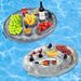 Glitter Transparent Inflatable Drink Holder & Snack Tray - Multi-Functional Pool Float For Parties (Durable PVC 360° Floating Design)_desvips.com