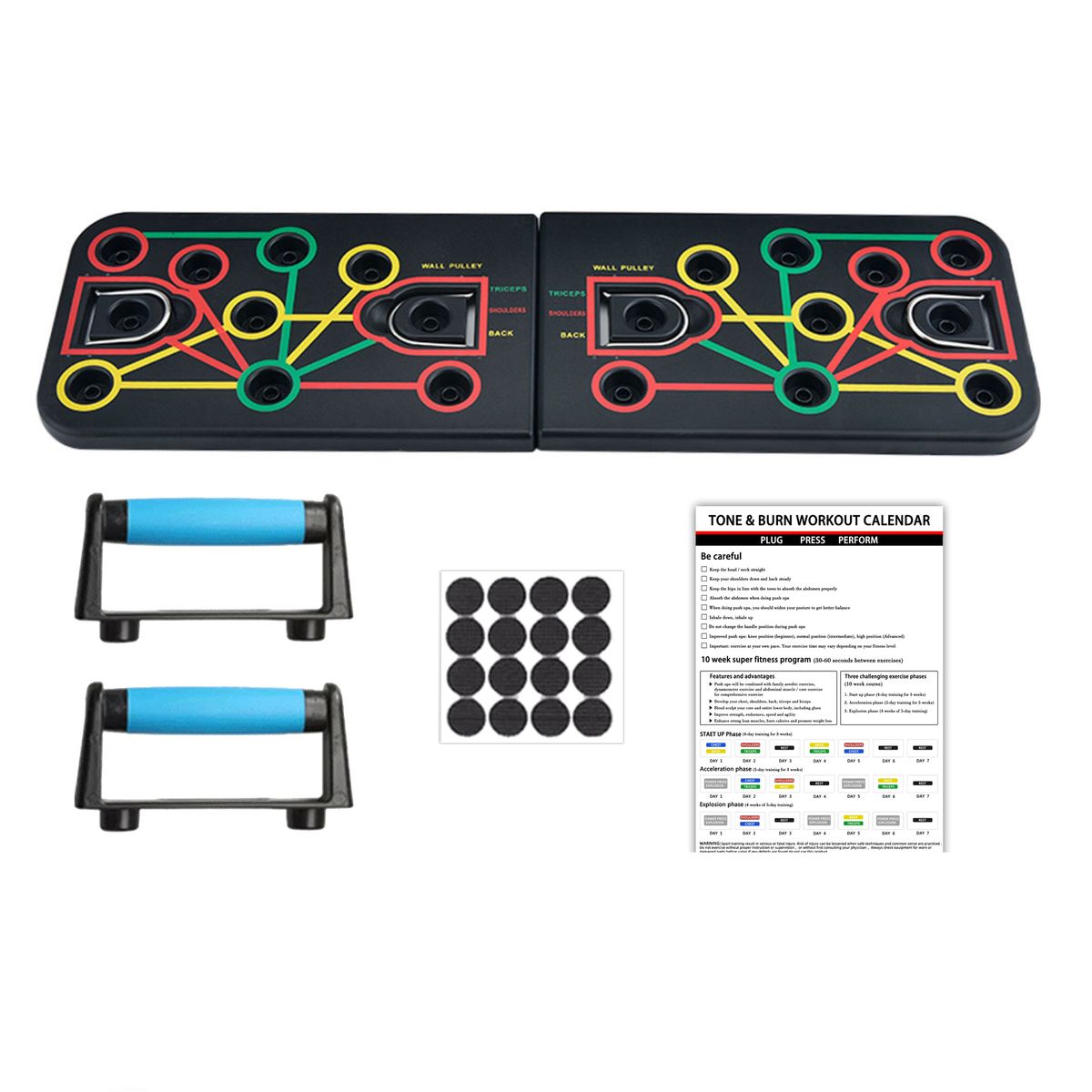 Multifunctional Abdominal Push Up Board Fitness Board Bracket Home Training Chest And Abdominal Muscle Fitness Equipment Set_desvips.com