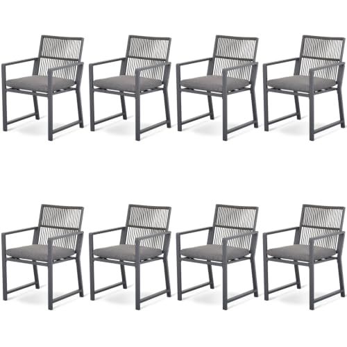 Set Of 2 Black Outdoor Patio Dining Chairs With A 400 Lbs Weight Capacity_desvips.com