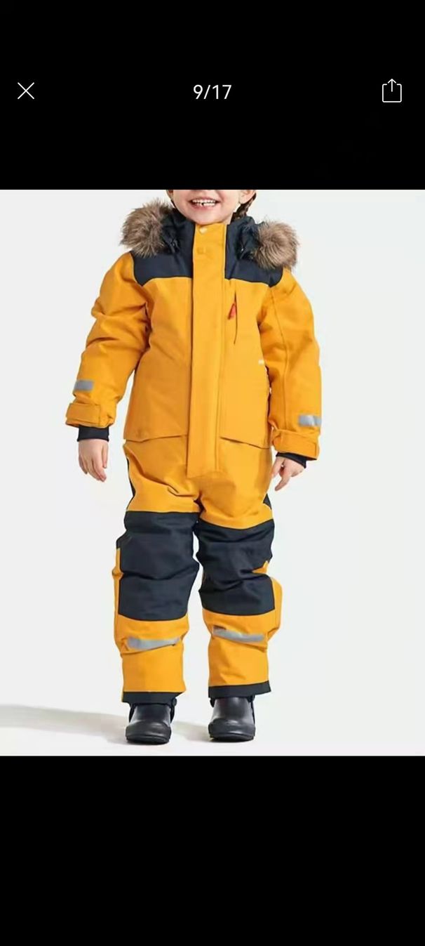 kids' waterproof snowsuit set – insulated winter ski jacket & overalls for boys & girls, windproof & w, 5000mm waterproof rating, multiple colors_desvips.com