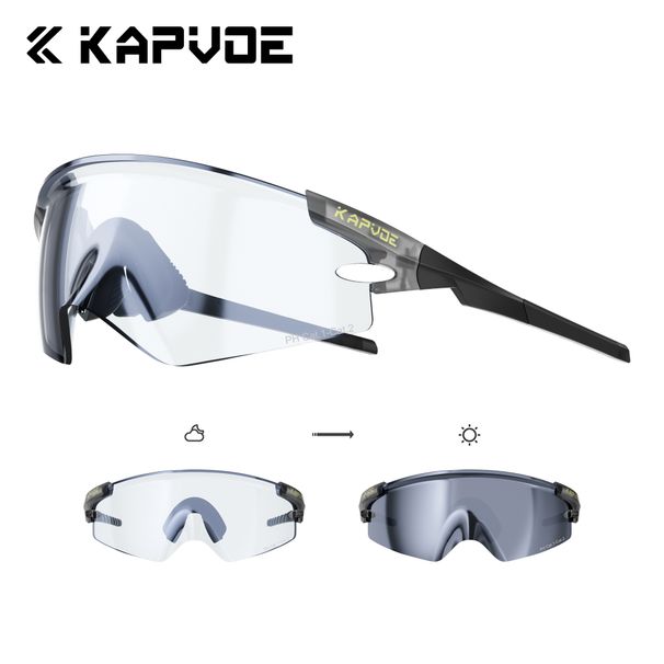 KAPVOE Photochromic Hiking Cycling Outdoor Sports Glasses For Running Camping And Picnics Stylish Driving Sunglasses_desvips.com
