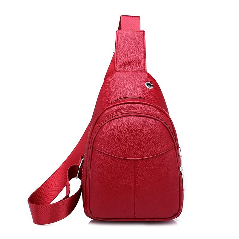 2023 New Arrival Soft Leather Outdoor Fashion Casual Chest Cross Body Women's Small Shoulder Bag_desvips.com