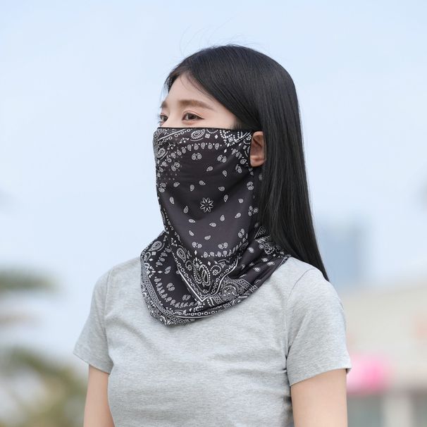 New Breathable Outdoor Ice Silk Face Mask, Versatile Ear-hanging Headscarf Men And Women, Cycling Hood, Neck Cover, Sun_desvips.com