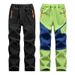 Hiking Clothings Kids' Fleece-Lined Softshell Pants - Windproof, Waterproof & Thermal Outdoor Hiking Trousers For Boys & Girls_desvips.com