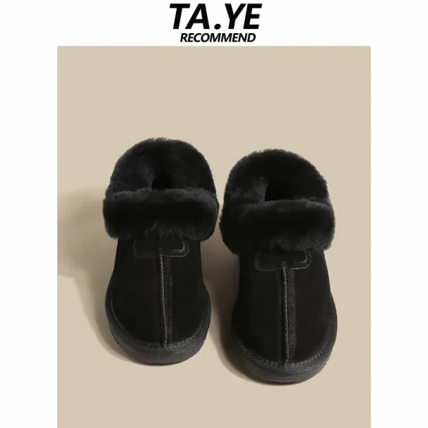 boots For Thick Soled Snow Women 2024 New Winter Outfit Warm And Plush Thick Cotton Shoes (A428) Lhshoe_desvips.com