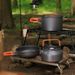 Outdoor DS-512 Aluminum Alloy Cookware Tea Kettle Pot Non-stick Pan Combination Multi-person Portable Set_desvips.com