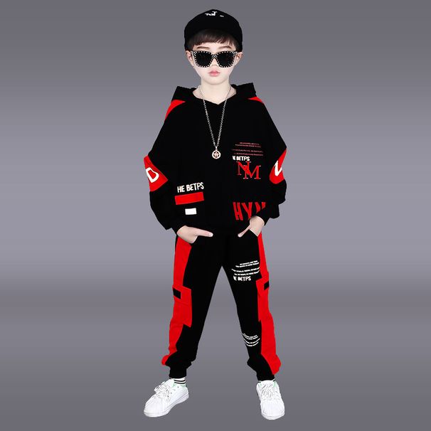 Boys' Spring And Autumn Outfit, Stylish 2026 New Model, Handsome Sweatshirt For Older Children, Two-piece Children's_desvips.com
