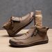 New Autumn Handmade Outdoor Design Sneakers Man Breathable Casual Leather Shoes Men Ankle Boots Fall Plus Size_desvips.com