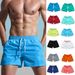 Men's Water-Repellent Swim Trunks - Double Layer & Breathable For Beach Pool & Summer Activities (Quick-Dry Black/Blue)_desvips.com