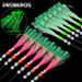 Luminous Squid Hook For And Mackerel, Boat Big Fish Bionic Lure Hook, 6 Hooks White Swordfish Hanging Fishing Set_desvips.com