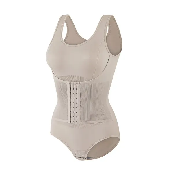 2025 New Bodysuit Shapewear With Zipper Belt Women Tummy Control Fajas Body Shaper Waist Trainer Slimming Cincher Corset_desvips.com
