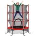 Trampolino Elastico Per Bambini Ø1.6x1.9 M Con Rete Di Sicurezza E Pali Imbottiti, Età 3-10 Anni, Rosso_desvips.com