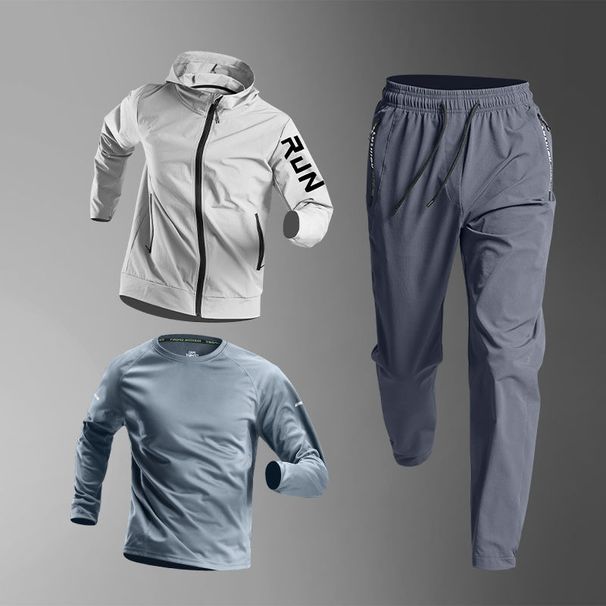 Running Men's Morning Running Fitness Outdoor Sports Quick Drying Autumn And Winter Coat Training Suit Equipment_desvips.com