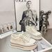6Cm Height Increase~ European Style Genuine Leather Thick-Soled White Sneakers For Women, Versatile Fashionable Casual_desvips.com