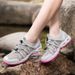 Men's and women's water shoes outdoor hiking shoes spring and summer flying mesh face hollow air holes lovers wading sneakers_desvips.com