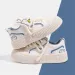 Round Toe Thick Soled Canvas Patent Leather Cute Casual Breathable Comfortable Non Slip Fashionable Board Shoes_desvips.com